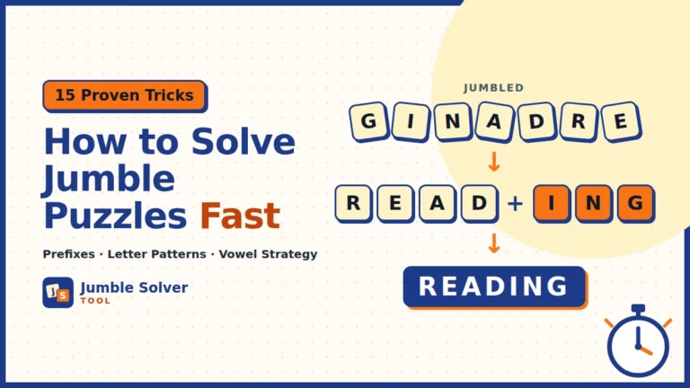 how to solve jumble puzzles fast